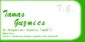 tamas guzmics business card